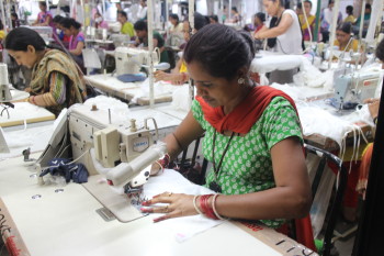 A garment worker in Shahi Exports