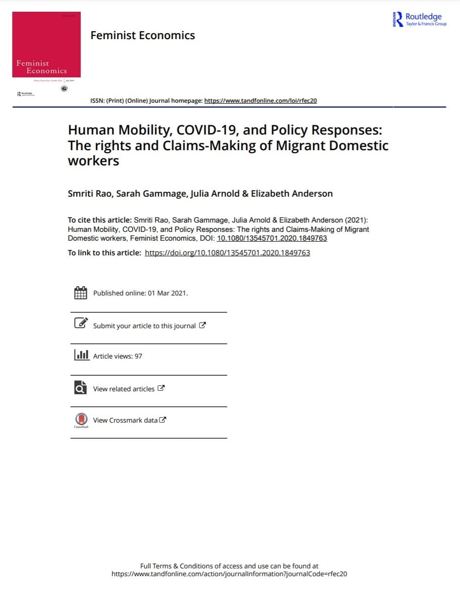 Human Mobility, COVID-19, and Policy Responses: The Rights and Claims ...