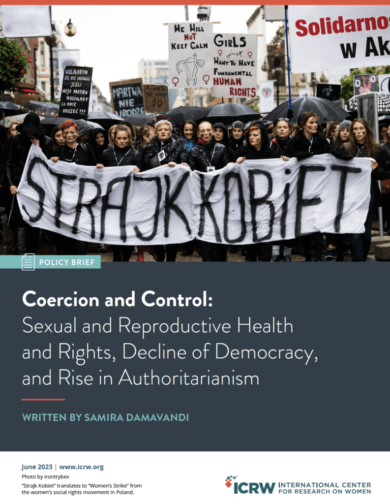 Coercion and Control: SRHR, Decline of Democracy and Rise in Authoritarianism Report Cover